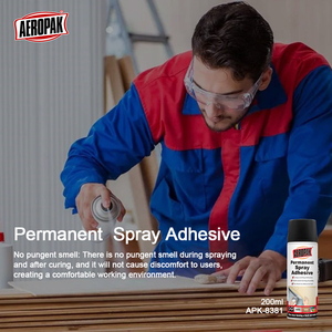 Aeropak 200ml Aérosol <span class=keywords><strong>Colle</strong></span> Adhésive Polyvalente <span class=keywords><strong>Permanente</strong></span> pour Tissu Carton Plastique Métal Bois Feutre - Product Image 2
