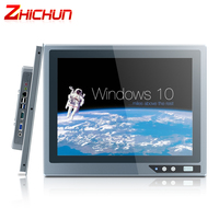 Computadora Industrial de 15 pulgadas I5 7300U, Monitor de pantalla táctil LCD, 4G, 128G, montaje en pared, PC Industrial sin ventilador integrado, tableta Windows