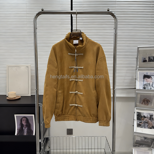 2025 moda <span class=keywords><strong>uomo</strong></span> e donna Retro collo alto <span class=keywords><strong>scamosciato</strong></span> stile cinese Pan giacca piatta primavera e autunno ampia giacca - Product Image 6