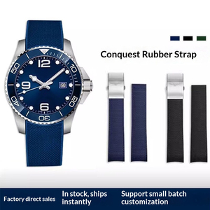 Correa de Reloj de Silicona de Lujo Lionorm de 21 mm con Extremos Curvos para <span class=keywords><strong>Hombre</strong></span>, Correa de Muñeca Negra, Verde, Azul, Deportiva, para Buceo - Product Image 2