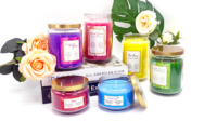 Vente en gros Grandes bougies en cire de soja parfumées de longue durée dans un bocal en verre pour le bain, le yoga et la méditation-pour les fêtes du Nouvel An et du Ramadan