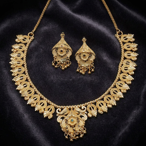 ชุดเครื่องประดับขึ้นรูปลายดอกไม้14K 18K 24K เครื่องประดับหรูหราเครื่องประดับแฟชั่นเครื่องประดับชุบทองทองเหลือง - Product Image 1