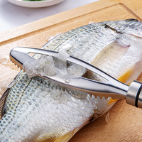 Écailleur à poisson en acier inoxydable 304, compatible lave-vaisselle, outil de cuisine manuel de Yangjiang pour enlever les écailles de poisson