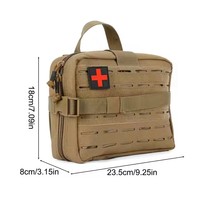 Trousse de premiers soins tactique de camouflage vintage unisexe de grande capacité, pochette médicale vide, fermeture à glissière, polyester tactique Oxford