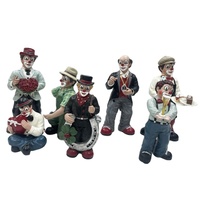 Résine Bouffon Statue Décoration Restaurant Cadeaux Serveur Personnage Figurine Clown Sculpture Artisanat À La Main