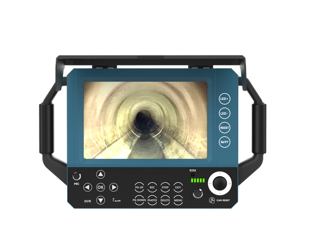 Full HD Pipe Drain Sewer Inspection Camera System with 40M Cable and 23mm Self-leveling Rotation Locating Camera