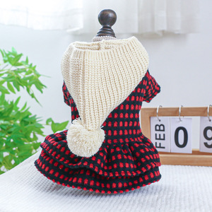 Usine directe en stock automne hiver jupe vaporeuse nouveaux vêtements pour animaux de compagnie pour chiens chats - Product Image 6