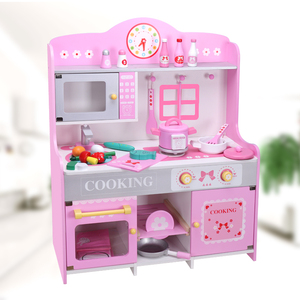 Juego de Juguetes de Comida de Madera Rosa para Juego de Imitación Educativo Temprano, Juego de Cocina de Simulación Grande de Alta Calidad para Niños - Product Image 2