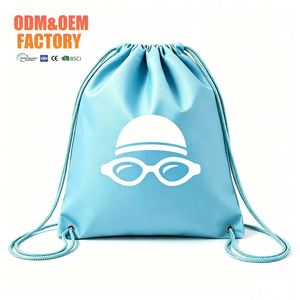Custom Reusable Waterproof <b>Drawstring</b> <b>Backpack</b> Bag with Large Capacity for Swimming Soccer - Product Image 1