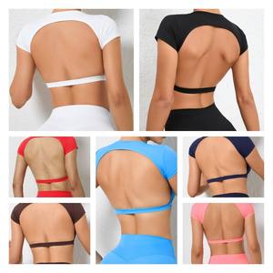 XINXU Ropa de yoga para mujer Ajuste apretado Deportes transpirables Correr al aire libre Sexy Espalda abierta Fitness <span class=keywords><strong>Gym</strong></span> <span class=keywords><strong>Top</strong></span> - Product Image 2