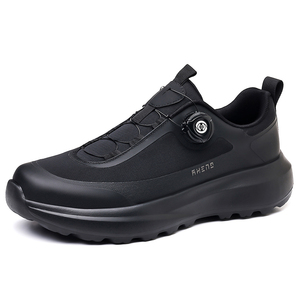 Chaussures <span class=keywords><strong>de</strong></span> course pour hommes, entièrement noires, avec système <span class=keywords><strong>de</strong></span> laçage à boucle rotative, baskets athlétiques, chaussures <span class=keywords><strong>de</strong></span> marche légères, chaussures <span class=keywords><strong>de</strong></span> sport amortissantes - Product Image 1