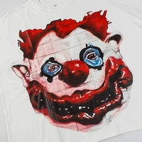 Haute qualité milliardaire hommes t-shirts Clown impression poids lourd plaine créateur de mode dessin animé Logo Streetwear t-shirt pour