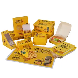 Fried Chicken Packing Box French Fries/Burger Box Popcorn Chicken Nuggets Wings Oil-Proof Paper Bag