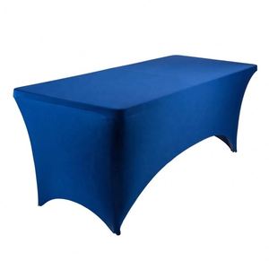 Funda elástica rectangular para mesa de 4, 5, 6, 8 y 10 pies, para bodas al aire libre, en blanco y negro, para comercio exterior. - Product Image 1