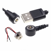 Conector magnético redondo de diseño personalizado, Conector de corriente 3a de tamaño de 8,5mm de diámetro, Pin Pogo macho y hembra