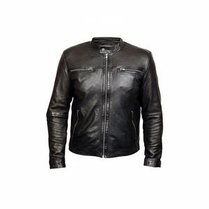 Fábrica al por mayor de alta calidad famosa marca de piel de oveja chaqueta de cuero de los hombres al aire libre últimas chaquetas de motocicleta para hombres - Product Image 1