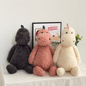 Collection de jouets en peluche dinosaures multicolores certifiés ASTM EN71 CPC, ensemble d'animaux en peluche Kawaii doux pour la peau, idéal pour les boutiques de cadeaux - Product Image 1