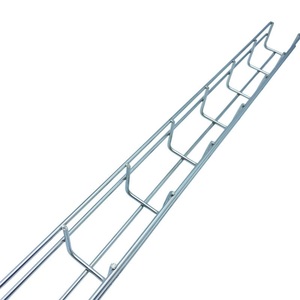 Bac de gestion des câbles en treillis métallique avec support de bureau et organisateur de fils pour câblage - Product Image 4