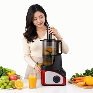 <b>Electric</b> Cold Press Slow <b>Juicer</b> KS-218R-Plastic Housing 600mL Capacity <b>Citrus</b> & Fruit Extractor - Product Image 3