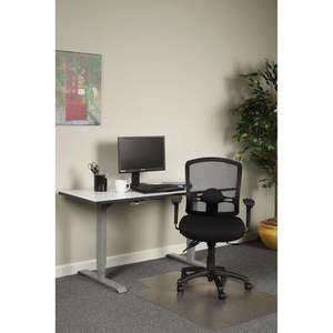 Silla de oficina Alera Etros Series Petite con respaldo medio, multifuncional, de malla, con altura ajustable, en cuero PU negro, para uso en el hogar o dormitorio - Product Image 2