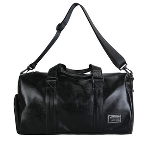 Custom Large Capacity Pu Leather Men's Gym <b>Bag</b> <b>Dry</b> Wet Separated Portable Travel <b>Bag</b> Short Distance Luggage Fashionable - Product Image 5