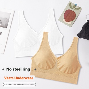 Double-Layer Cross-Border Fitness Sports <strong>Bra</strong> <strong>Plus</strong> <strong>Size</strong> Wire-<strong>Free</strong> Vest Adjustable Interior Front Print Sleep-Comfortable <strong>Bra</strong>