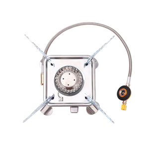 Réchaud de <span class=keywords><strong>camping</strong></span> pliable compact 95x95mm 3500W, modèle carré monobloc, au butane, mini réchaud à <span class=keywords><strong>gaz</strong></span> - Product Image 2