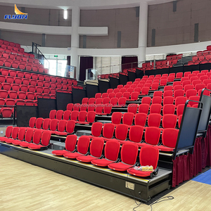 Gradas Retráctiles ModernStadium con Asientos de Cuero PU, Diseño Giratorio, Color Personalizable - Product Image 2