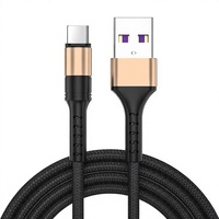Câble USB-C de charge rapide 1M 5A avec design tressé en nylon pour téléphone mobile iOS et scanner - Transfert de données