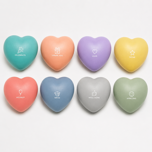 Custom Printed Foam Promotional Giveaway Heart Shaped Stress <b>Ball</b> For Company Event Employee Wellness Desk <b>Squeeze</b> Toy Gift - Product Image 6