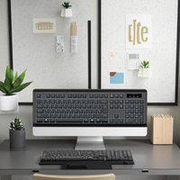 Clavier de jeu filaire USB à membrane, 104 touches, RVB 9821 style projection, prêt à l’emploi, état neuf, très populaire auprès