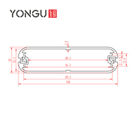 Boîtier d'instrumentation électronique anti-poussière en aluminium personnalisé Yonggu K03B 100*26mm, finition noir/argent, boîte de jonction/contrôle