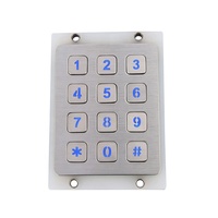 Aangepaste IP65 Waterdicht Roestvrij Stalen Metalen Toetsenbord