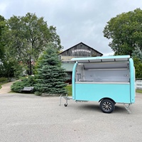 Remorque mobile pour la vente de crèmes glacées, entièrement équipée, chariot à desserts, remorque de vente de crèmes glacées pour les entreprises de restauration de rue