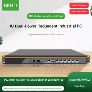 อุปกรณ์เครือข่ายแบบแร็ค BKHD 1U 6 LAN 2.5G ไฟร์วอลล์เซิร์ฟเวอร์ ระบบสำรองไฟคู่ Intel I226V - Product Image 1