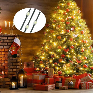 Luces LED para Árbol <span class=keywords><strong>de</strong></span> Navidad <span class=keywords><strong>de</strong></span> 1.5/2/3 Metros, Anillo <span class=keywords><strong>de</strong></span> <span class=keywords><strong>Cascada</strong></span>, 8 Modos, IP44 Impermeable, 2700K Blanco Cálido, Decoración <span class=keywords><strong>de</strong></span> Luces <span class=keywords><strong>de</strong></span> Hadas para Interiores/Exteriores - Product Image 5