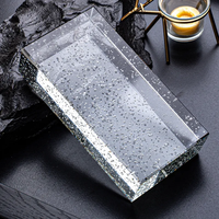 Blocs de briques en verre transparent solide à haute transmission lumineuse, décorations de cloisons teintées pour cuisine, salon, chambre, salle de bain