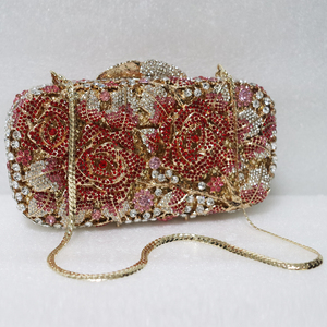 Pochette <span class=keywords><strong>de</strong></span> Soirée Mariage Femme en Cristal et Strass, Sac à Main <span class=keywords><strong>Bouquet</strong></span> <span class=keywords><strong>de</strong></span> Fleurs Diamantées, Tendance Mariage 2025 - Product Image 2