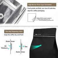 Bolsa de Papel Kraft con Protección UV, Reutilizable, a Prueba de Humedad, con Válvula para Envasado de Alimentos, Café en Grano y Té