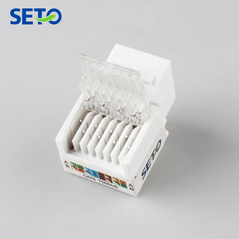 Keystone jack 8 p8c cat6 rj45 keystone jack connettore femmina toolless cat6 keystone jack