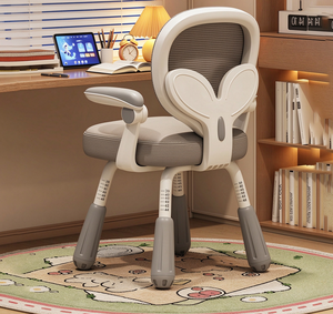 Silla de Estudio para Niños con Ruedas, Giratoria 360 Grados, Altura Ajustable, Asiento Cómodo, Varios Colores Opcionales, Silla de Escritorio para Oficina - Product Image 3
