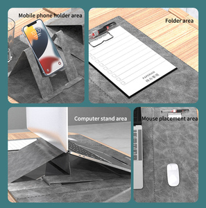 Accesorios para computadora portátil, alfombrilla de ratón de cuero PU, soporte magnético plegable para teléfono portátil, soporte para teléfono móvil, soporte para computadora, almohadilla de escritorio - Product Image 6
