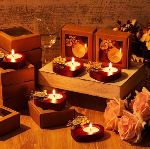 Porte-bougie en bois en forme de cœur, porte-bougie rustique en bois en forme de cœur pour les faveurs de fête de <span class=keywords><strong>mariage</strong></span>, centre de table, Thanksgiving - Product Image 6