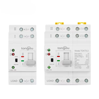 TOATS-2-2-63 220V 3Phase Dual Power Ats Automatic Generator Transfer Switch 63A 2P Timer Din Rail Type Kecepatan Peralihan <50ms untuk