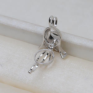 Pendentif Halloween en argent S925, cage sans trou, plateau vide pour 6-8 perles, accessoires de bricolage, tendance, 2734, composants et trouvailles de bijoux - Product Image 2