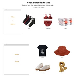 Sacchetti di plastica biodegradabili personalizzati, T-Shirt con cerniera smerigliata borsa da bagno Ziplock abbigliamento trasparente <span class=keywords><strong>borse</strong></span> con Logo - Product Image 5