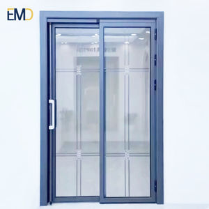 Porte coulissante et battante en verre au design moderne pour salle de bain et toilettes, style pliant, en alliage d'aluminium et acier, porte PT/PD - Product Image 1