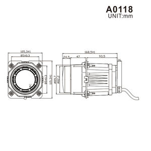 3,5-Zoll-LED-Scheinwerfer 90-mm-Autoscheinwerfer für Bus-Bus-LKW-PKW 45W Hi/<span class=keywords><strong>Lo</strong></span>-Scheinwerfer - Product Image 2