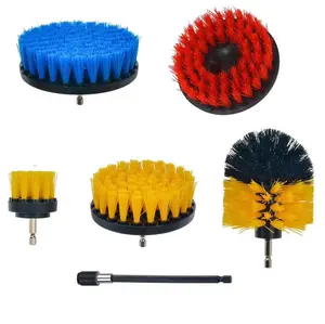 5 paquets de nettoyage de cuisine salle de bains tapis de sol perceuse électrique rotative accessoire de nettoyage ensemble de brosses à récurer perceuse à brosse