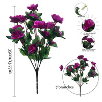 Plantes vertes artificielles en soie, bouquet de rhododendrons simulés, camélia, décoration intérieure, fleurs artificielles pour jardin et aménagement paysager